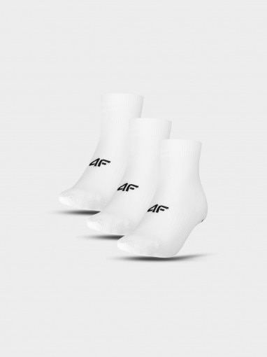 4F Damskie skarpety basic (3pack) 4F 4FRAW24USOCF368  białe Biały