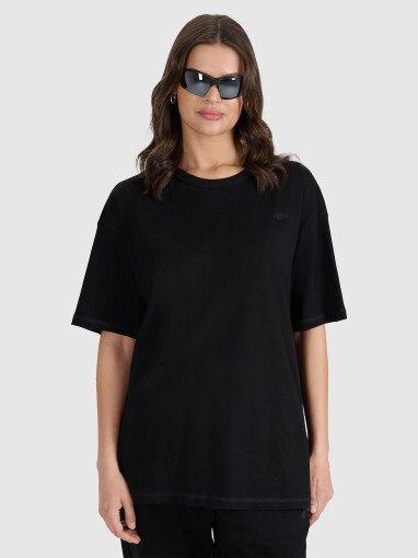 4F Tshirt oversize uniseks 4F 4FWSS25TTSHU1972  czarny Czarny