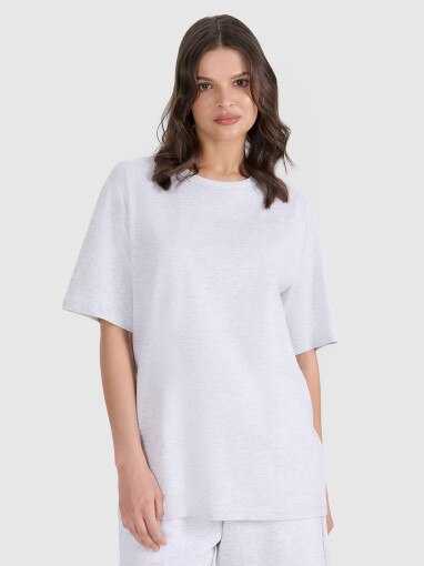 4F Tshirt oversize uniseks 4F 4FWSS25TTSHU1972  szary Szary
