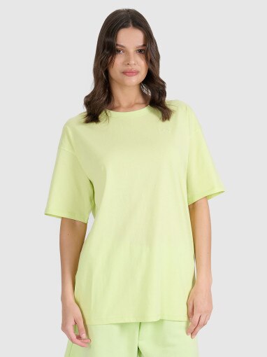 4F Tshirt oversize uniseks 4F 4FWSS25TTSHU1972  zielony Zielony