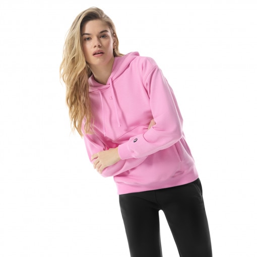 CHAMPION Damska bluza dresowa nierozpinana z kapturem Champion Legacy Hooded Sweatshirt  różowa Różowy
