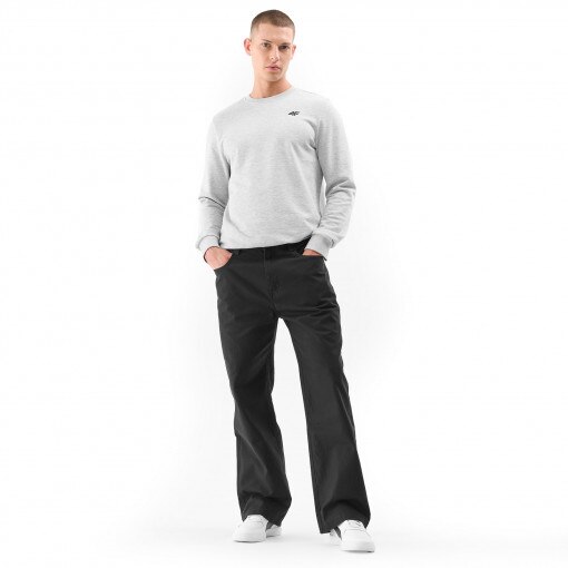CHAMPION Męskie spodnie casual tkaninowe Champion Rochester Straight Hem Pants  czarne Głęboka czerń