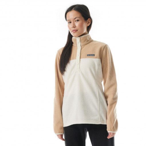 COLUMBIA Damski polar nierozpinany bez kaptura Columbia Benton Spring Half Snap Pullover  beżowy Beż