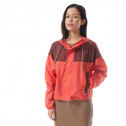 COLUMBIA Damska kurtka przejściowa Columbia Women's Flash Challenger Cropped Windbreaker  koralowa Koral
