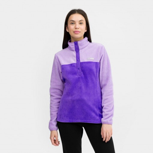 COLUMBIA Damski polar nierozpinany bez kaptura COLUMBIA Benton Spring Half Snap Pullover  fioletowy Jasny fiolet