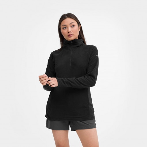 COLUMBIA Damski polar nierozpinany bez kaptura COLUMBIA Glacial IV Half Zip  czarny Głęboka czerń