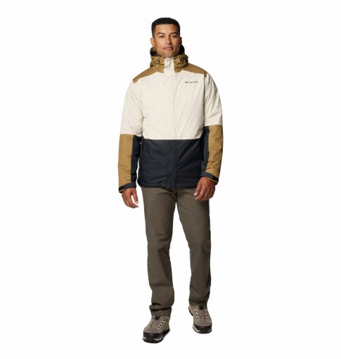 COLUMBIA Męska kurtka trekkingowa Columbia Men's Point Park 3In1 Waterproof Insulated Jacket brązowa Brązowy