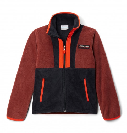 COLUMBIA Chłopiecy polar rozpinany bez kaptura Columbia U Back Bowl II Full Zip Spice   czerwony Czerwony