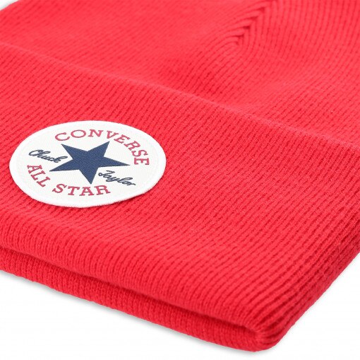 Czapka zimowa uniseks Converse Chuck Taylor All Star Patch Beanie - czerwona