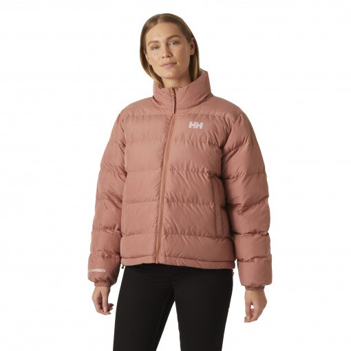 Damska kurtka puchowa dwustronna Helly Hansen YU 23 Reversible Puffer różowa/pomarańczowa Czerwony