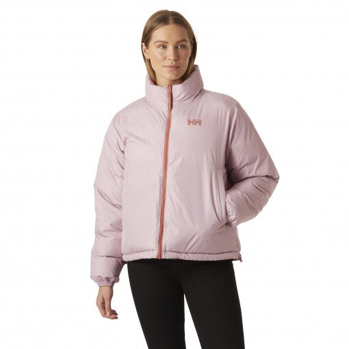 Damska kurtka puchowa dwustronna Helly Hansen YU 23 Reversible Puffer - różowa/pomarańczowa