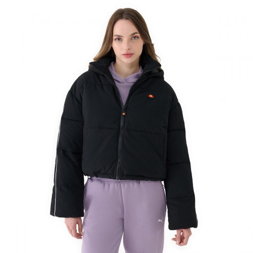 ELLESSE Damska kurtka puchowa pikowana Kurtka Ellesse Lenzer Padded Wmn czarna Czarny