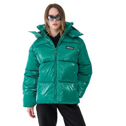 ELLESSE Damska kurtka puchowa pikowana Kurtka Ellesse Lenzer Padded Wmn zielona Zielony
