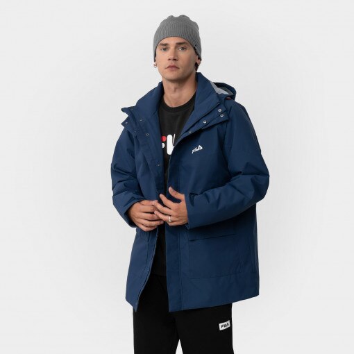 FILA Męska kurtka parka przejściowa FILA TANVALD light padded parka  granatowa Granat