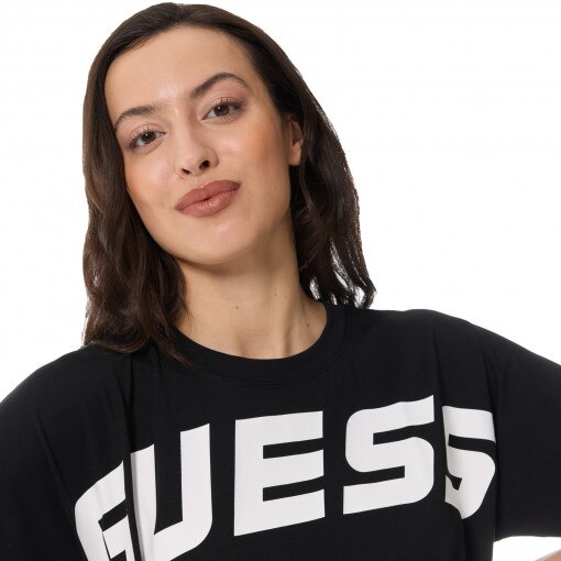 Damski t-shirt z nadrukiem Deana Boxy - czarny