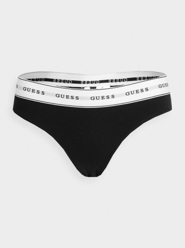 GUESS Damskie figi Guess Carrie Brief  czarne Czarny