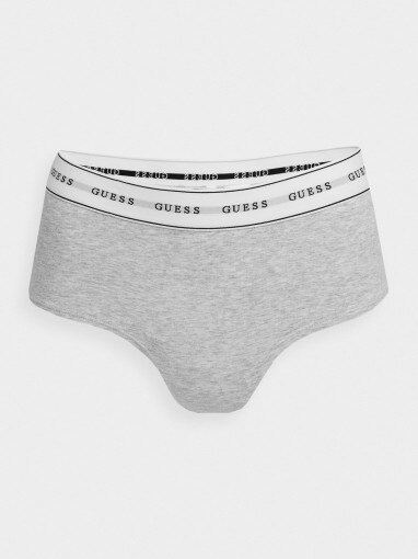 GUESS Damskie hipstery GUESS CARRIE CULLOTTE  szare Szary