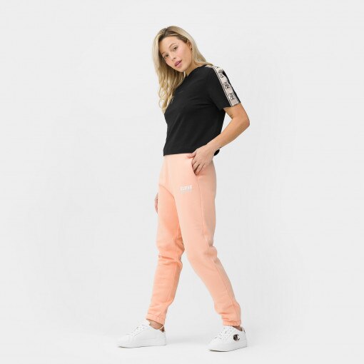 GUESS Damskie spodnie dresowe GUESS ALISHA LONG PANTS  różowe Różowy
