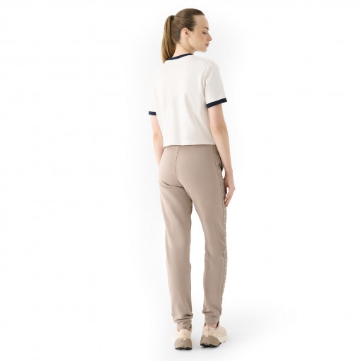Damskie spodnie dresowe joggery Guess Stacie - brązowe