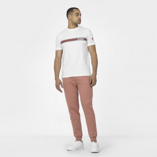 GUESS Męskie spodnie dresowe GUESS ALDWIN LONG PANT  łososiowe Różowy