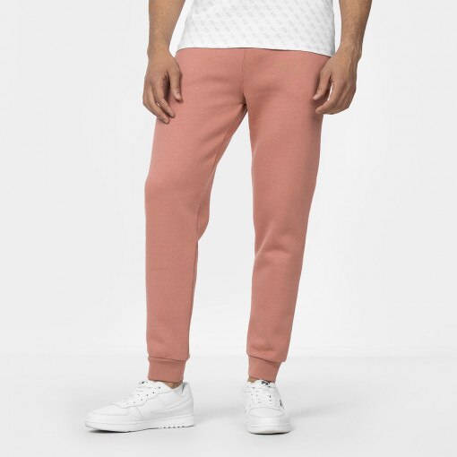 Męskie spodnie dresowe GUESS ALDWIN LONG PANT - łososiowe