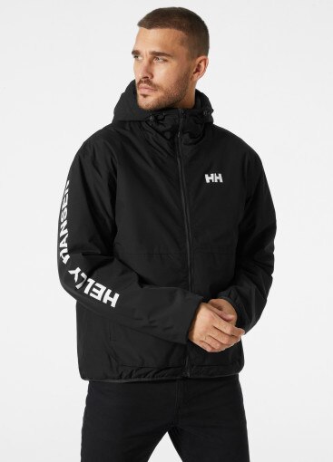 HELLY HANSEN Męska kurtka przejściowa Helly Hansen Ervik Insulated Rain Jacket czarna Czarny