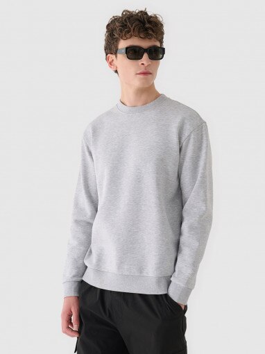Outhorn Męska bluza dresowa nierozpinana bez kaptura Outhorn OTHWAW24TSWSM1694  szara Szary