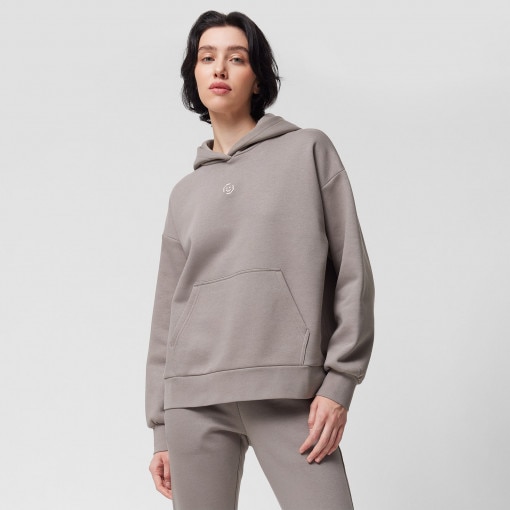 Outhorn Damska bluza dresowa nierozpinana z kapturem Outhorn OTHWSS24TSWSF1148  szara Szary