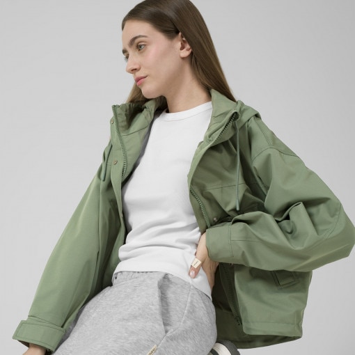 Outhorn Damska kurtka przejściowa OUTHORN OTHSS23TTJAF114  khaki Khaki