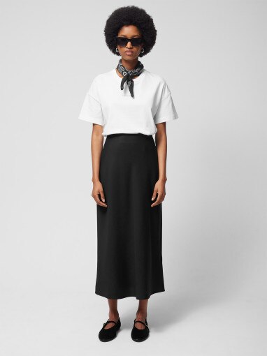  Outhorn Damska spódnica midi Outhorn OTHWSS24TSKIF039  czarna Czarny