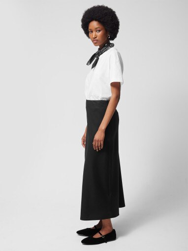 Damska spódnica midi Outhorn OTHWSS24TSKIF039 - czarna