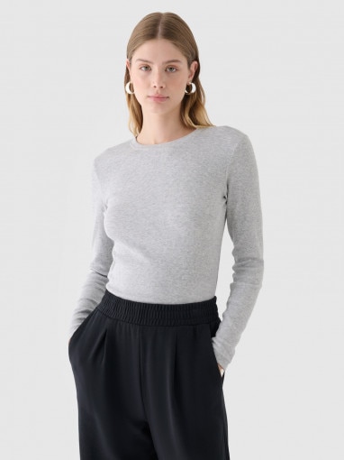  Outhorn Damski longsleeve Outhorn OTHWAW24TLONF412  szary Szary