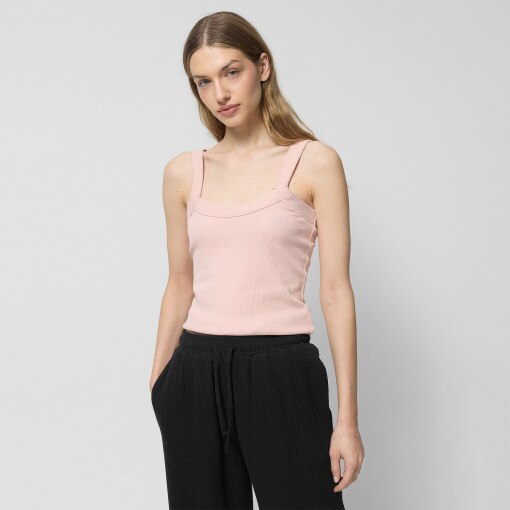  Outhorn Damski top Outhorn OTHWSS24TSLEF086  łososiowy Różowy