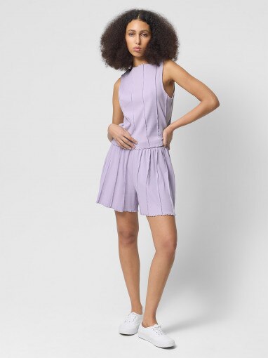 Outhorn Damskie spodenki casual Outhorn OTHWSS24TSHOF386 fioletowe Fioletowy
