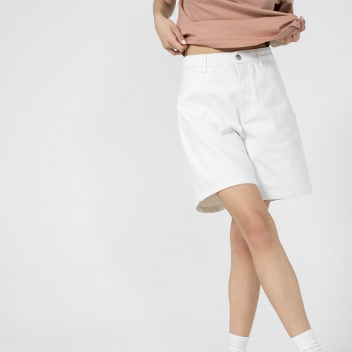 Damskie spodenki jeansowe OUTHORN OTHSS23TSHOF115 - białe