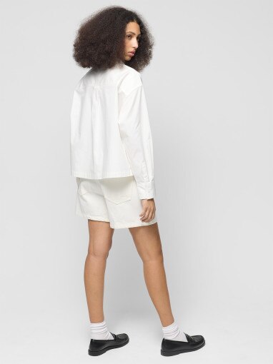 Damskie spodenki jeansowe Outhorn OTHWSS24TSHOF399 - beżowe