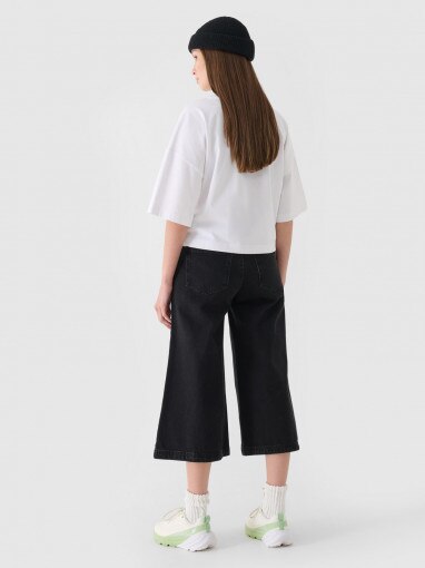 Damskie jeansy baggy OTHWAW24TJNSF021 Outhorn - czarne