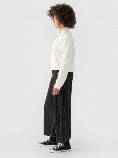 Damskie jeansy barrell  Outhorn OTHWAW24TJNSF013 - czarne