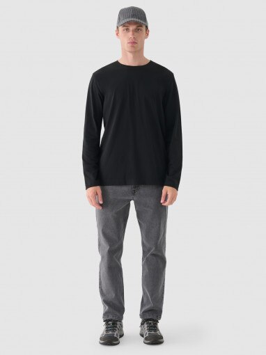 Outhorn Męskie jeansy slim Outhorn OTHWAW24TJNSM011 szare Szary