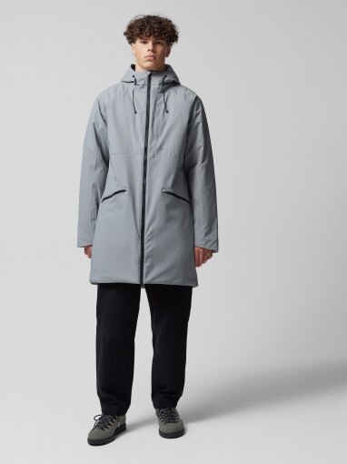 Outhorn Męska kurtka parka przejściowa Outhorn OTHAW22TJACM005  szara Szary