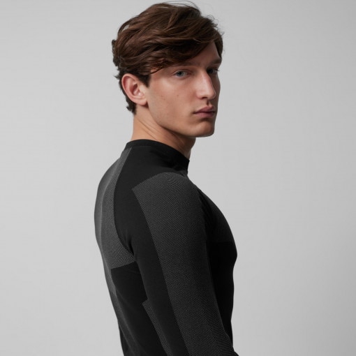 Męski longsleeve termoaktywny Outhorn OTHAW23USEAM101 - czarny