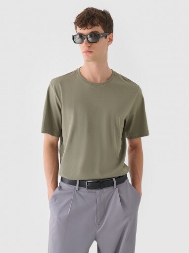  Outhorn Męski tshirt basic Outhorn OTHWAW24TTSHM2155  khaki Khaki