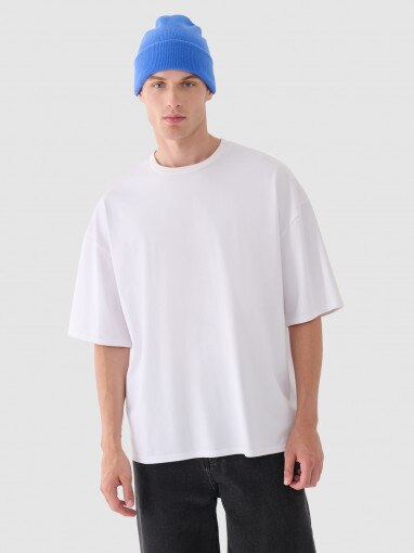Outhorn Męski tshirt basic Outhorn OTHWAW24TTSHM2365  biały Biały
