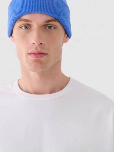 Męski t-shirt basic Outhorn OTHWAW24TTSHM2365 - biały