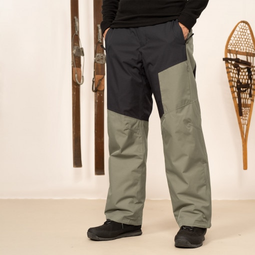 Męskie spodnie narciarskie OUTHORN OTHAW22TFTRM031 - oliwkowe/khaki