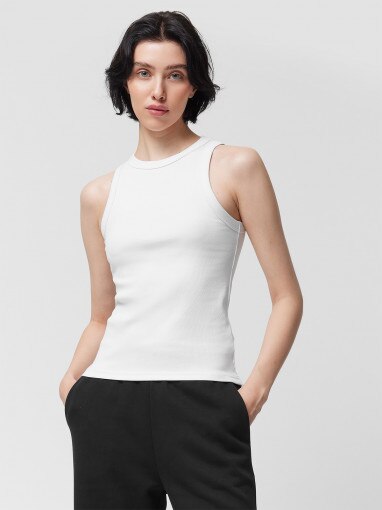  Outhorn Damski top Outhorn OTHWSS24TSLEF129  biały Biały