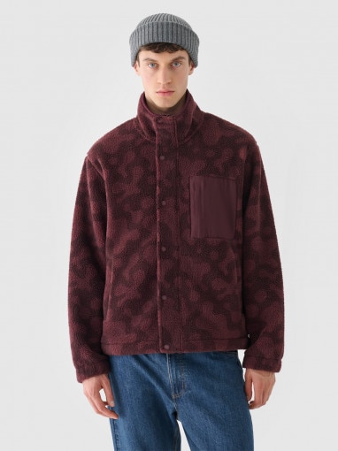 Outhorn Męski polar sherpa Outhorn OTHWAW24TJACM233  czerwony Czerwony
