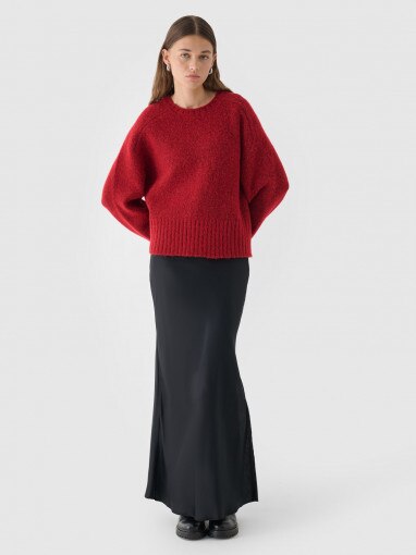Damski sweter Outhorn OTHWAW24TSWEF116 - czerwony