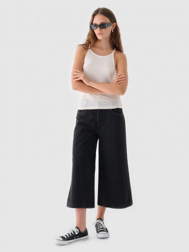 Damski top basic Outhorn OTHWAW24TSLEF189 - biały