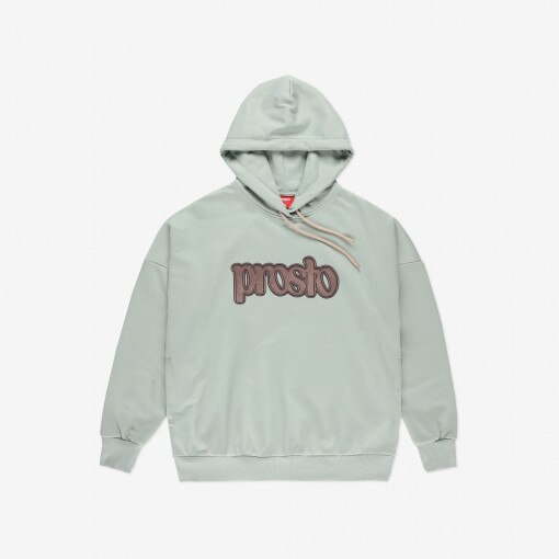 PROSTO Damska bluza dresowa nierozpinana z kapturem Prosto Hoodie Mila  zielona Zielony